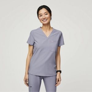 Figs Vapor Blue Catarina Scrub Top